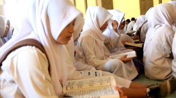 Hadapi UN 2016, Ratusan Siswa SMAN 1 Rambah Ikut Khatam Quran dan Doa Bersama